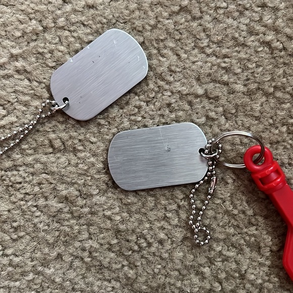 Pokemon Collectible Dog Tag Necklace Keychain 2pc Set Persian #53 Vintage 90s - Picture 5 of 5